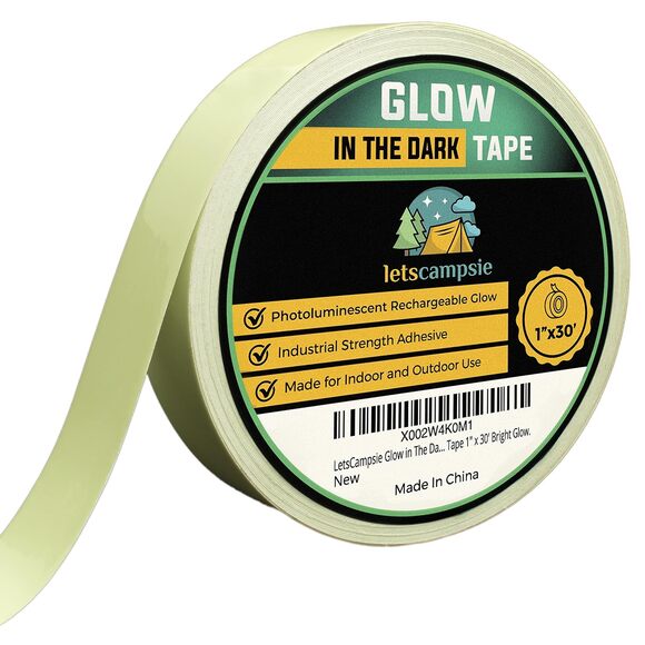 Glow in The Dark Tape 30ft x 1in – Industrial Grade Luminous Safety Tape - Picture 1 of 9